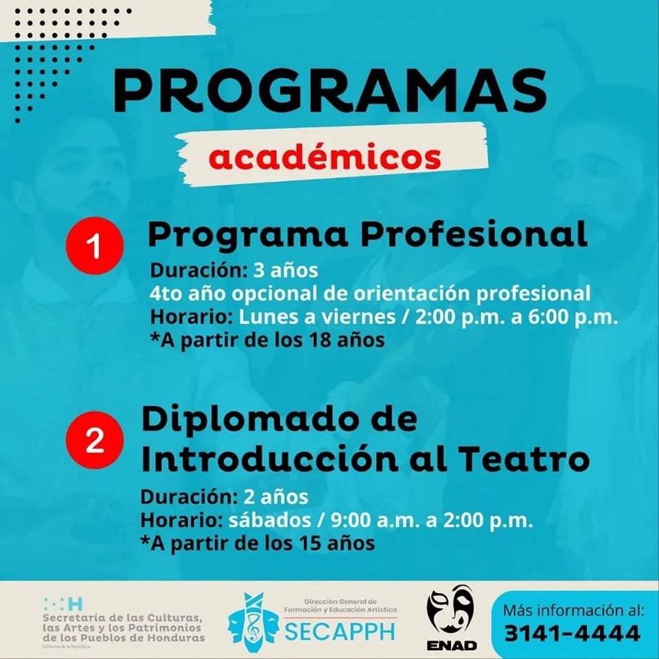 La Escuela Nacional de Arte Dramático inicia su proceso de admisiones