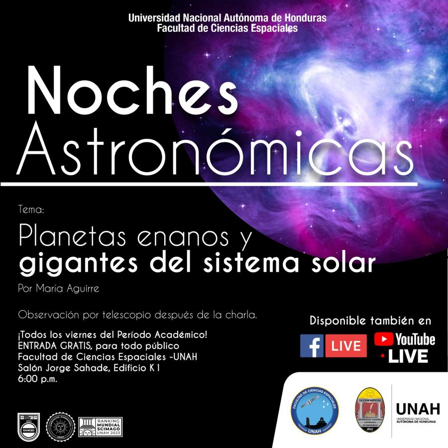 Noches Astronómicas: Planetas enanos y gigantes del sistema solar