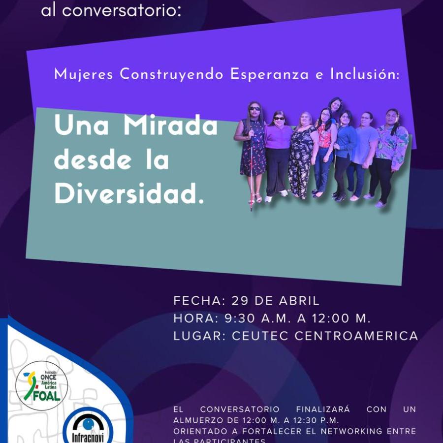 Conversatorio: “Mujeres Construyendo Esperanza e Inclusión: Una Mirada desde la Diversidad”,