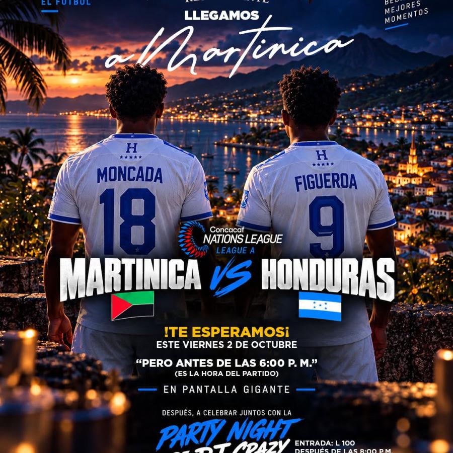Martinica vs. Honduras 🇭🇳 en pantalla gigante 