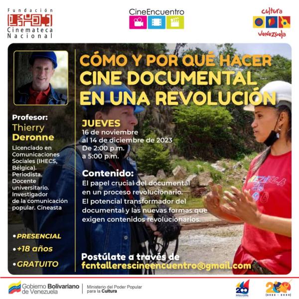 Taller: Cómo y por qué hacer cine documental en una revolución 