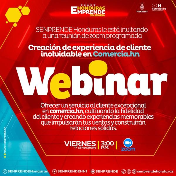 Webinar: Creación de experiencia de cliente inolvidable en comercia.hn 