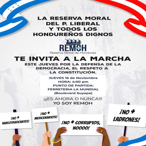 Marcha de la Reserva Moral del Partido Liberal en defensa de la Constitución 