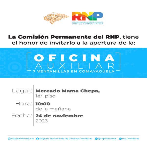 Conferencia de Prensa – RNP: Apertura Oficina Auxiliar en Comayagua 
