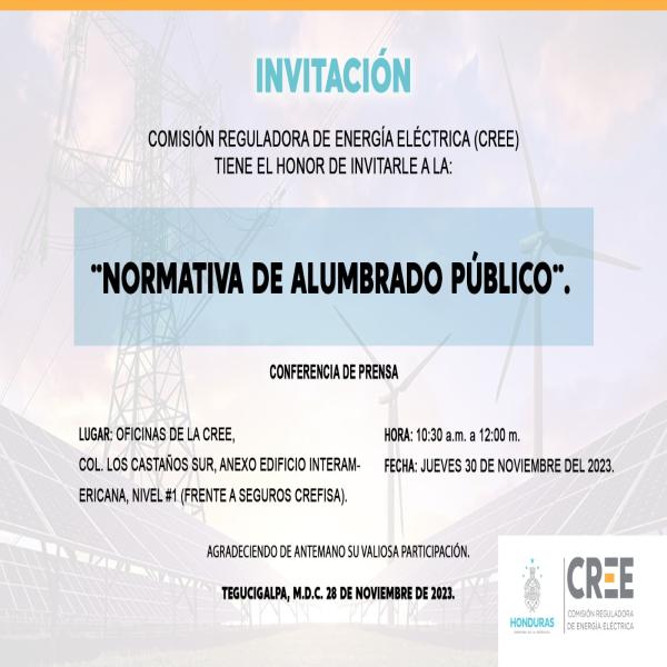 Conferencia de Prensa: Normativa de Alumbrado Público 