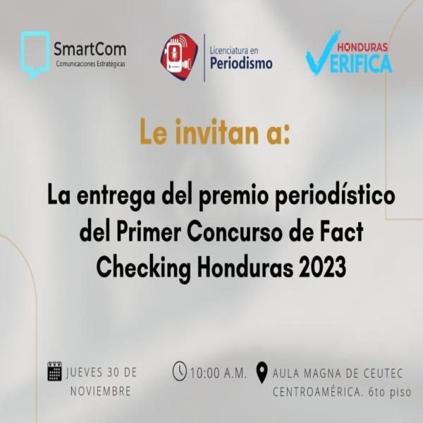 Invitación a la prensa: Entrega de Premio Periodístico de Fact-Checking
