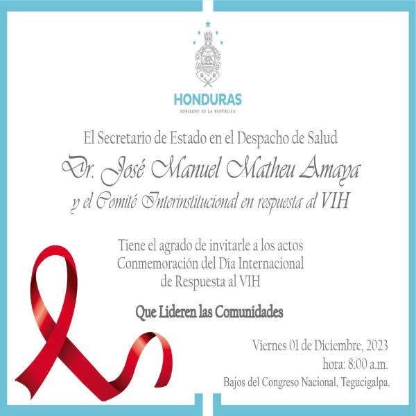 Convocatoria Prensa: Actos de conmemoración del Día Internacional de Respuesta al VIH - TGU