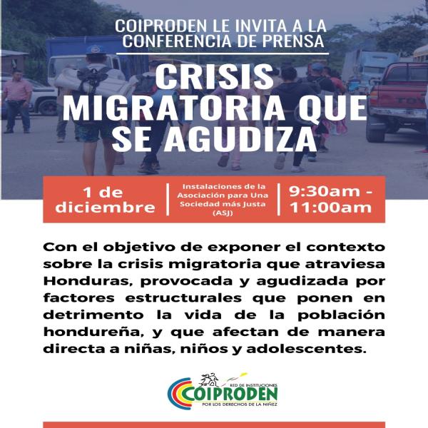 Conferencia de prensa: Crisis Migratoria que se Agudiza