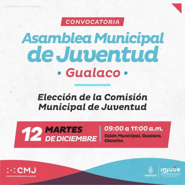 Gira por Olancho con el Instituto Nacional de la Juventud (INJUVE), para la creación de Comisión Municipal de Juventud 