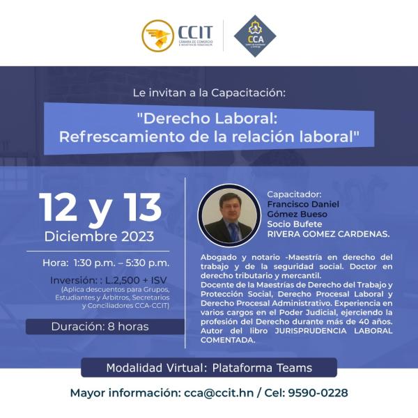 Capacitación CCIT: “Derecho Laboral: refrescamiento de la relación laboral”