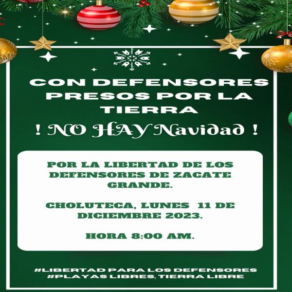 Convocatoria de Prensa: Con defensores presos por la tierra ¡No hay Navidad!