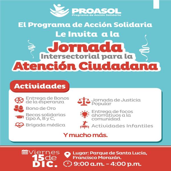 PROASOL: Jornada Intersectorial para la Atención Ciudadana 