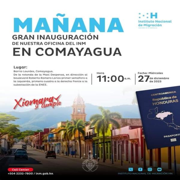 Convocatoria de Prensa: Inauguración Oficina del INM en Comayagua  