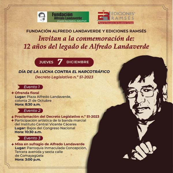 Invitación Prensa: Conmemoración de; 12 años del legado de Alfredo Landaverde 