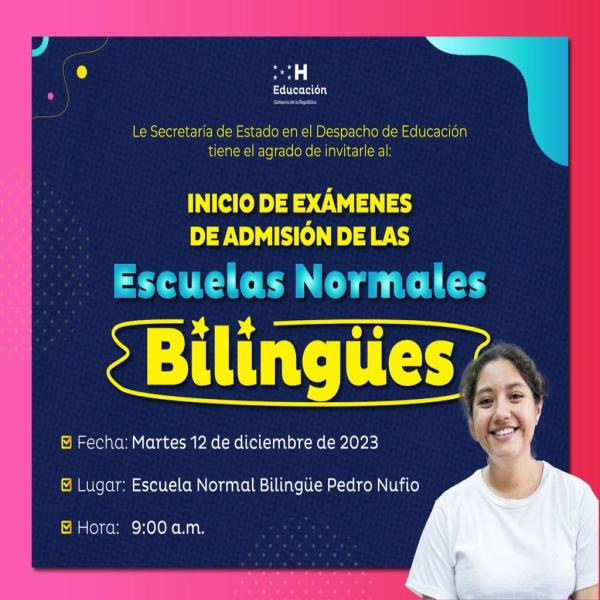 Convocatoria de Prensa: Inicio de Exámenes de Admisión de las Escuelas Normales Bilingües 