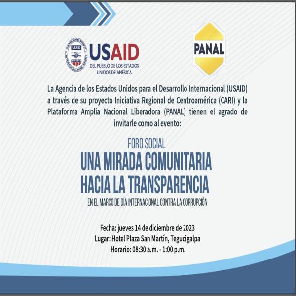 Foro Social: Una mirada comunitaria hacia la transparencia 