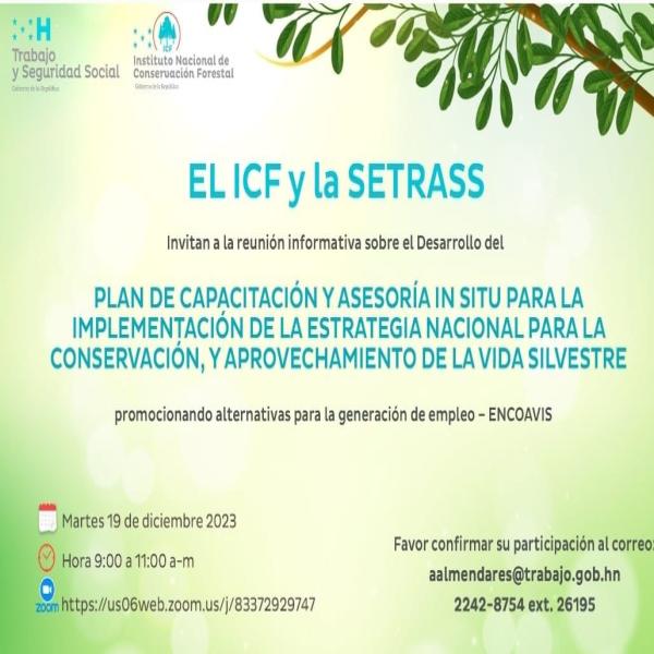 Convocatoria de Prensa: Información sobre el desarrollo del Plan de capacitación de la conservación y aprovechamiento de la vida silvestre 