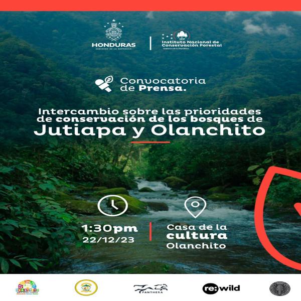 Convocatoria de Prensa: Intercambio sobre prioridades de conservación de los bosques de Jutiapa y Olanchito 
