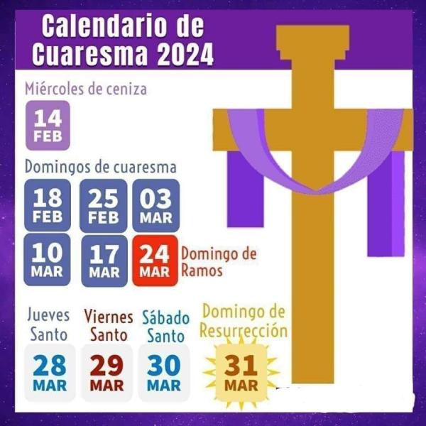 Calendario del Tiempo de Cuaresma 