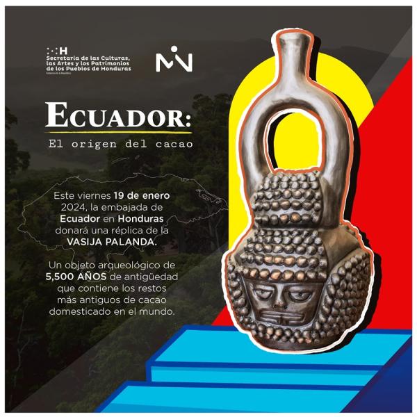 Embajada de Ecuador en Honduras realizará una donación de gran valor cultural e histórico: Una réplica de la vasija Palanda