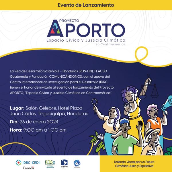Evento de Lanzamiento: Proyecto Aporto – Espacio Cívico y Justicia Climática 