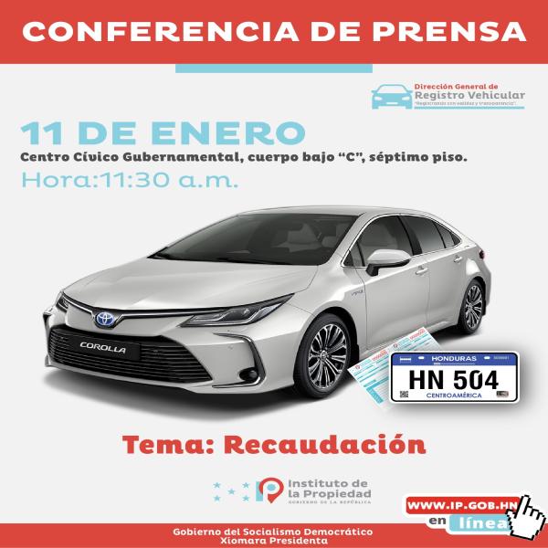 Convocatoria de Prensa IP: Tema Recaudación 
