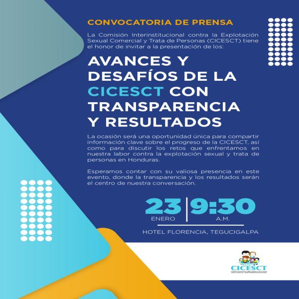 Convocatoria de Prensa: "Avances y Desafíos de la CICESCT con Transparencia y Resultados"
