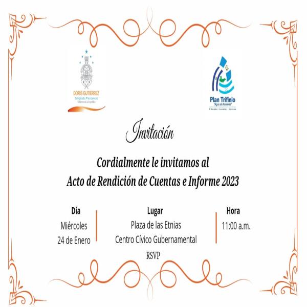 Acto de Rendición de Cuentas e Informe 2023 de la Designada Presidencial Doris Gutiérrez 