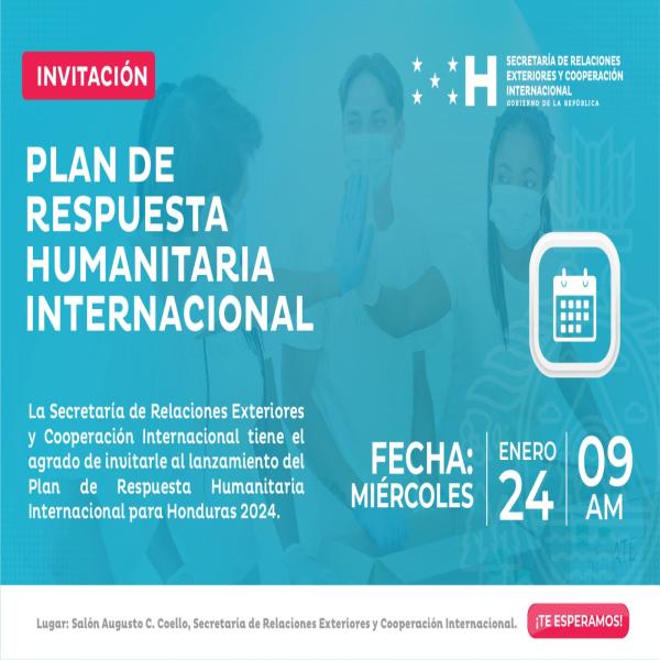 Convocatoria de Prensa: Lanzamiento del Plan de Respuesta Humanitaria Internacional para Honduras 2024