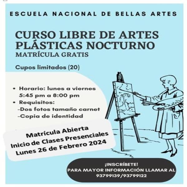 Curso libre de artes plásticas nocturno 