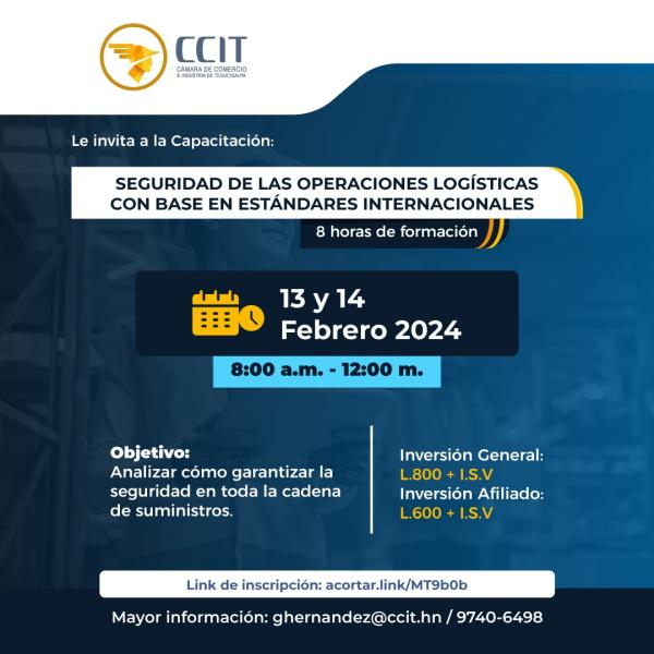 Capacitación "Seguridad de las operaciones logísticas con base en estándares internacionales"