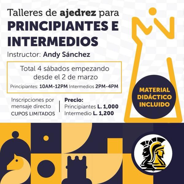 Talleres de Ajedrez para o principiantes e intermedios 
