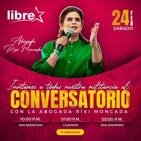 Conversatorio con Rixi Moncada en Comayagua 
