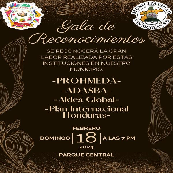 Gala de Reconocimiento – Municipalidad de San Nicolás, SB 