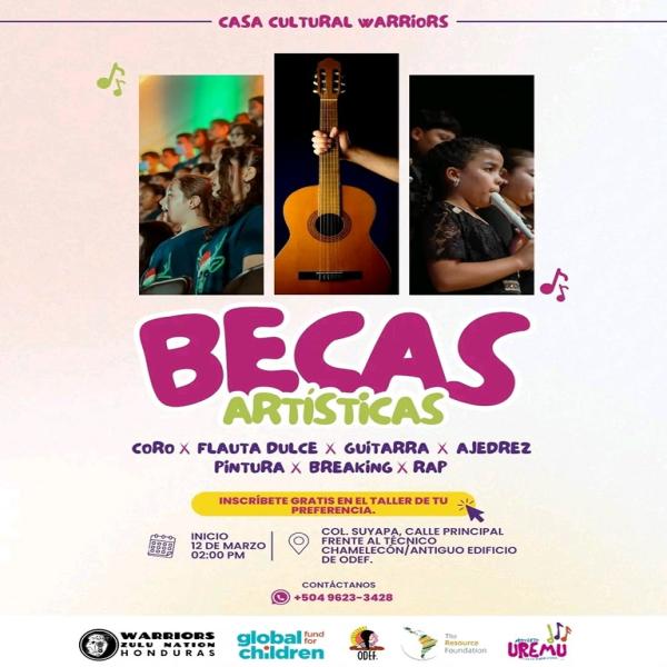 La Casa Cultural Warriors y El Proyecto Uremu te invitan a descubrir tu talento y desarrollar tus habilidades artísticas con becas totalmente gratuitas