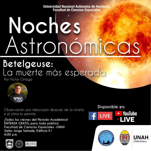 "Noches Astronómicas": Conferencia: "Betelgeuse: La muerte más esperada"