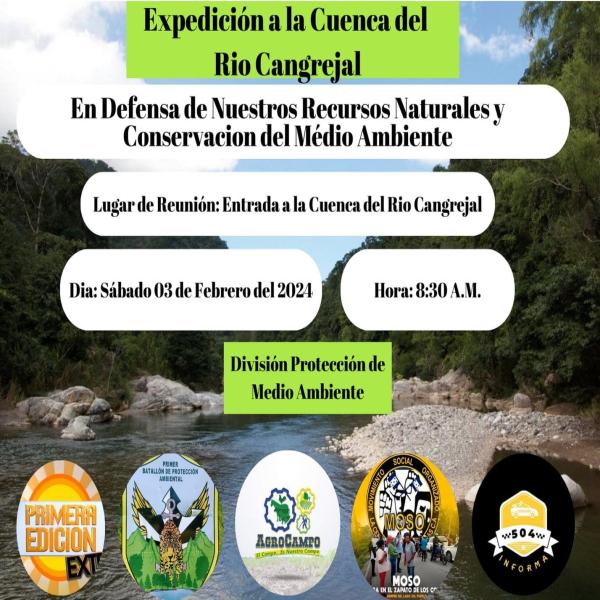 Expedición a la Cuenca El Cangrejal en defensa de los recursos naturales y medio ambiente 