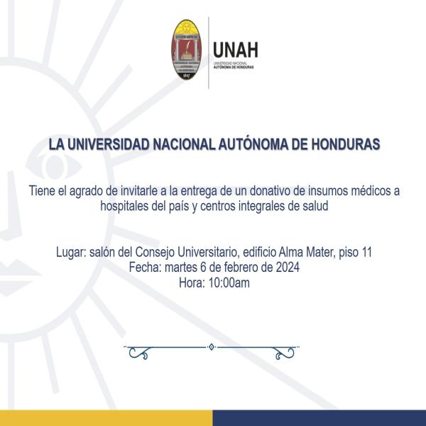 Convocatoria de Prensa: Entrega de donativo de insumos médicos a hospitales y centros integrales de salud 