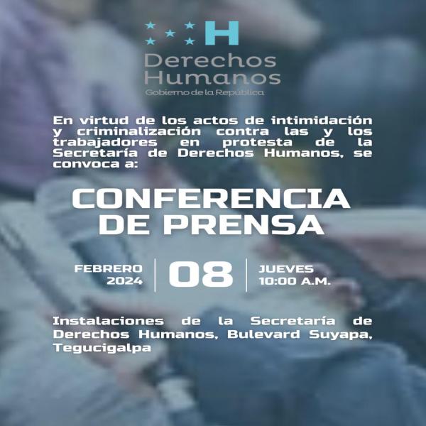 Conferencia de Prensa: Instalaciones de la SEDH  