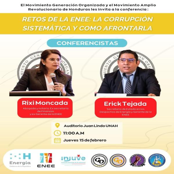 Conferencia: Retos de la ENEE: La corrupción sistemática y cómo afrontarla  