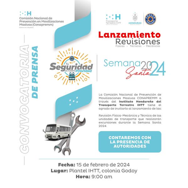 Convocatoria de Prensa: Lanzamiento de Revisiones – Semana Santa 2024  