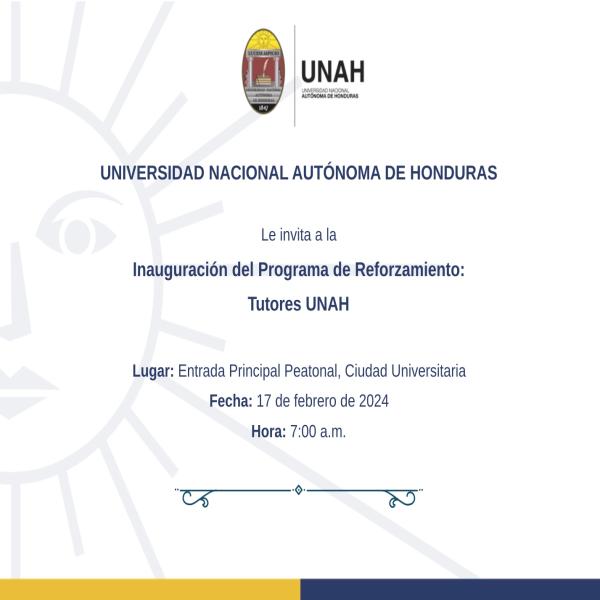 Convocatoria de Prensa: Inauguración del Programa: Tutores UNAH 