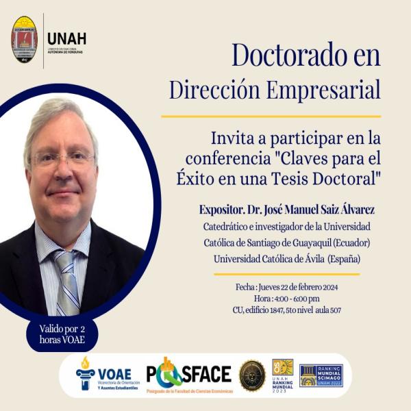 Conferencia: Claves para el éxito en una tesis doctoral 