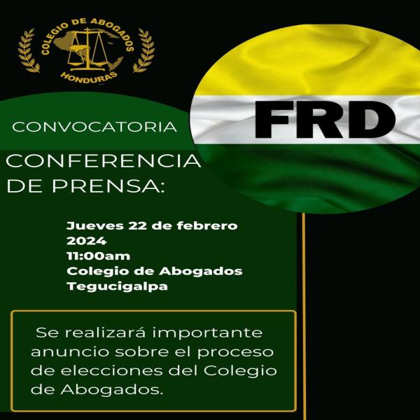 Conferencia de prensa: FRD anuncia sobre el proceso de elecciones del CAH 