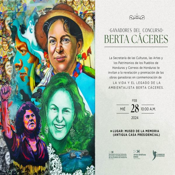 Convocatoria de Prensa: Presentación y premiación de las obras ganadoras del concurso "Emisión de Sellos Postales Berta Cáceres"