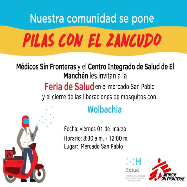 Invitación Prensa: Feria de la Salud “cierre de las liberaciones de mosquitos con Wolbachia”