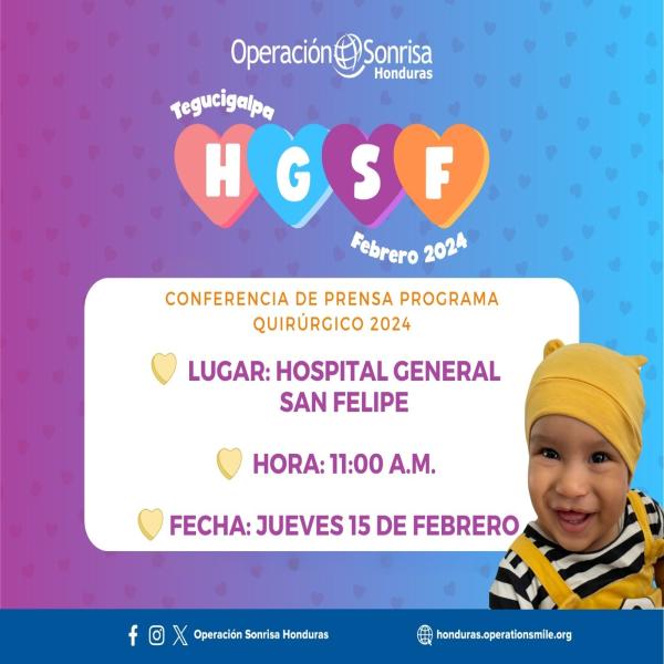 Conferencia de Prensa: Programa Quirúrgico 2024 – Operación Sonrisa  