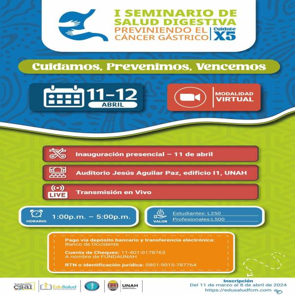  I Seminario en Salud Digestiva: Previniendo el Cáncer Gástrico "Cuídate X5"