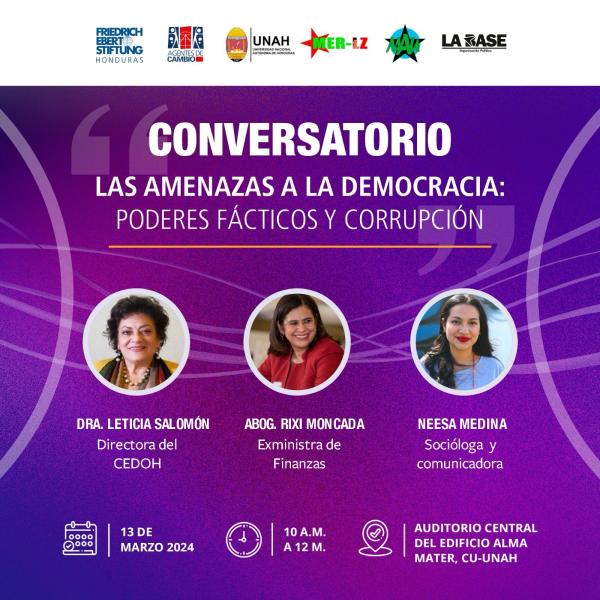 Conversatorio: “Las amenazas a la democracia: poderes fácticos y corrupción”