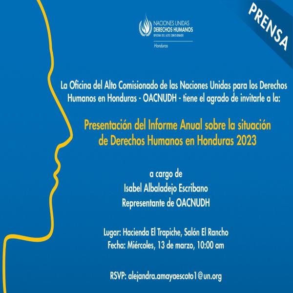 Presentación del Informe Anual sobre la situación de Derechos Humanos en Honduras 2023